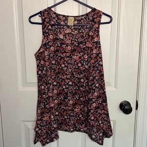 Faded Glory Floral & Flowy Tank Top
